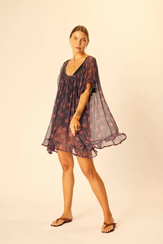 Women Natalie Martin Dresses Marina Dress Snowflake Aubergine
