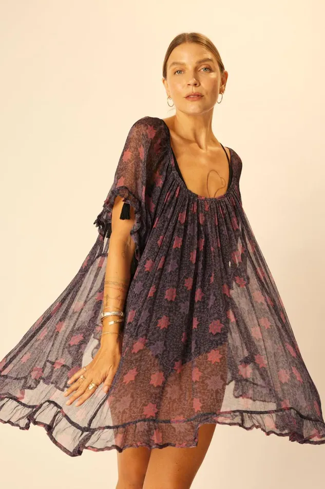 Women Natalie Martin Dresses Marina Dress Snowflake Aubergine