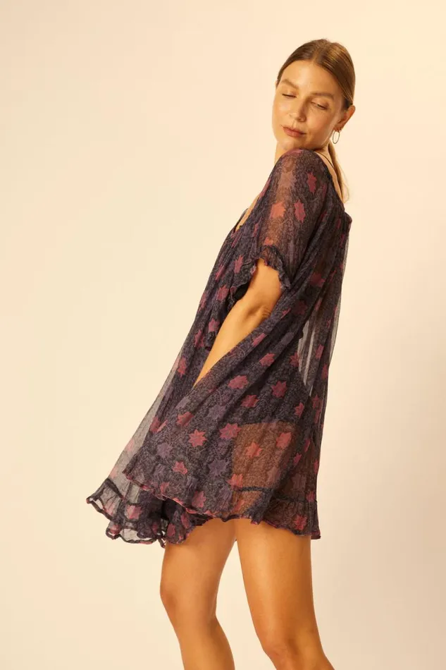 Women Natalie Martin Dresses Marina Dress Snowflake Aubergine