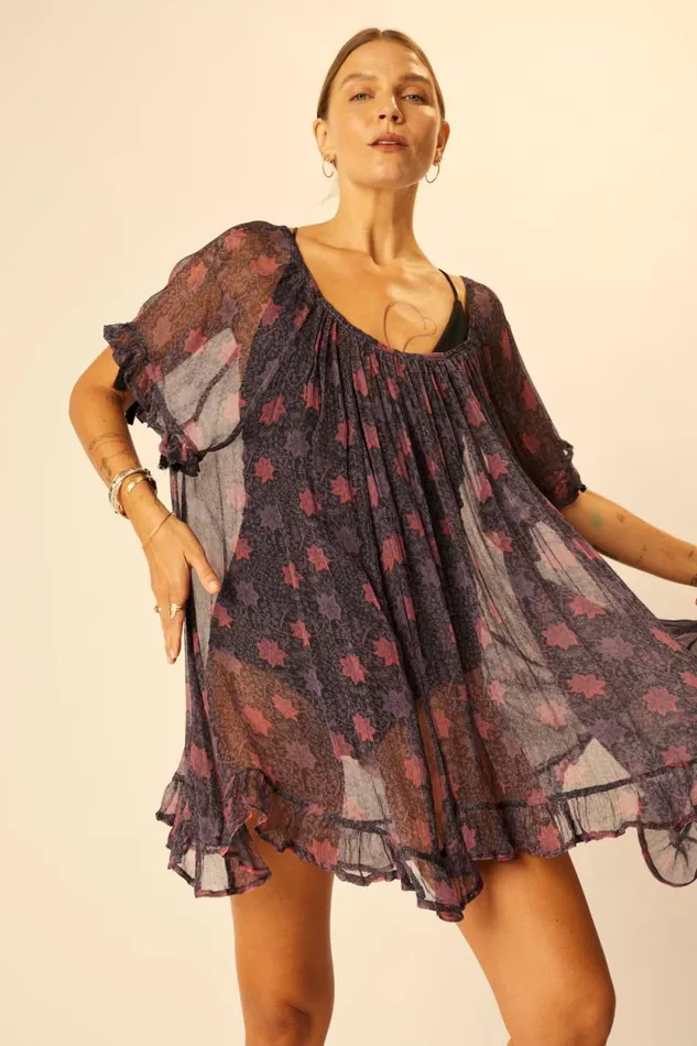 Women Natalie Martin Dresses Marina Dress Snowflake Aubergine