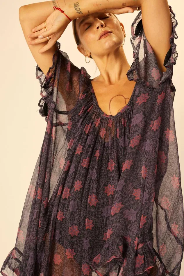 Women Natalie Martin Dresses Marina Dress Snowflake Aubergine