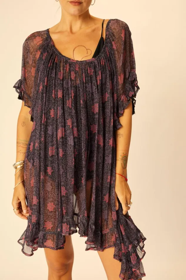 Women Natalie Martin Dresses Marina Dress Snowflake Aubergine
