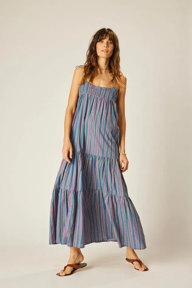 Women Natalie Martin Dresses Melanie Dress Batik Stripe Lavender