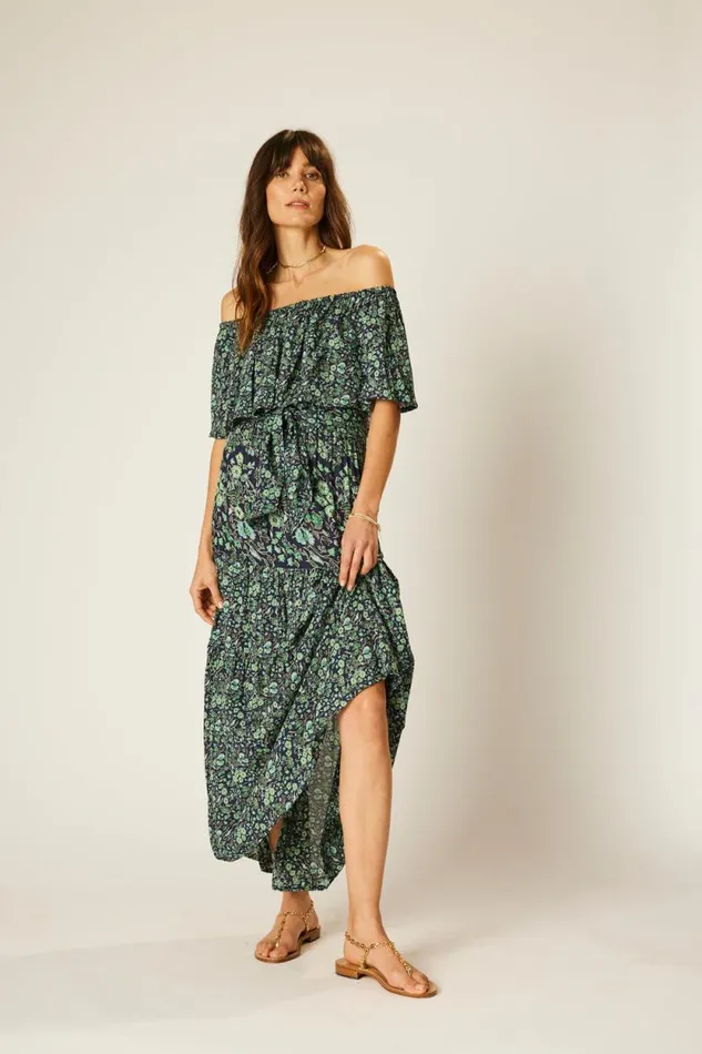 Women Natalie Martin Dresses Naomi Dress With Sash Petite Fleur Marine