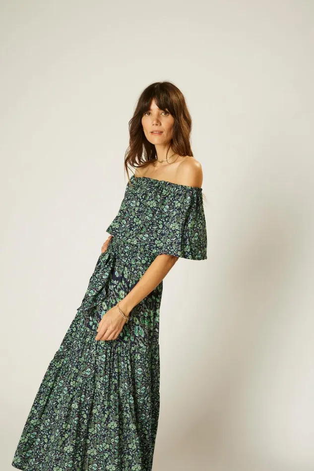 Women Natalie Martin Dresses Naomi Dress With Sash Petite Fleur Marine