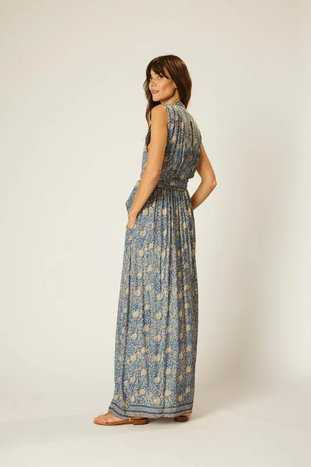 Women Natalie Martin Dresses Nico Sleeveless Dress Water Lily Blue