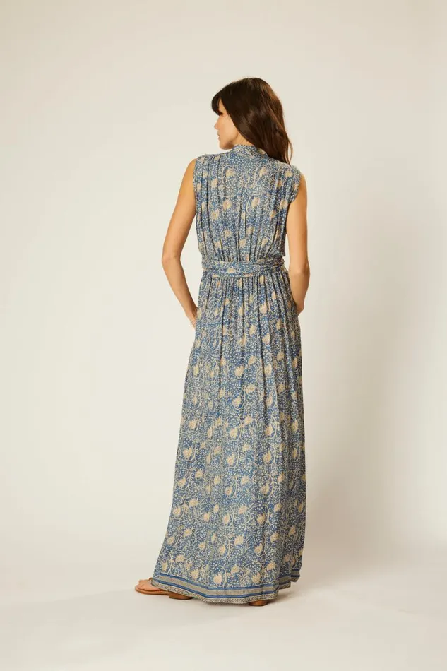 Women Natalie Martin Dresses Nico Sleeveless Dress Water Lily Blue