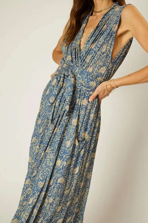 Women Natalie Martin Dresses Nico Sleeveless Dress Water Lily Blue
