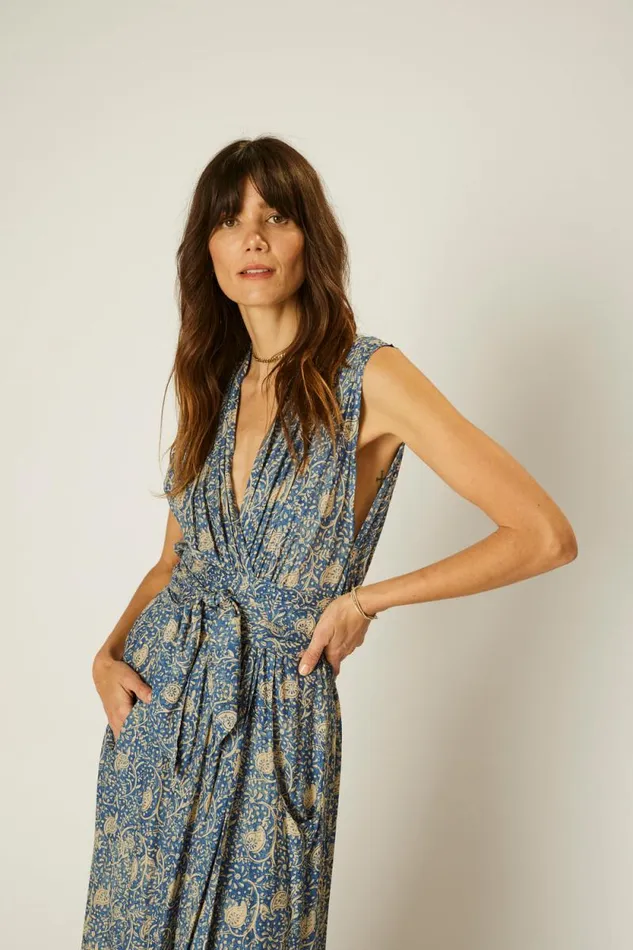 Women Natalie Martin Dresses Nico Sleeveless Dress Water Lily Blue
