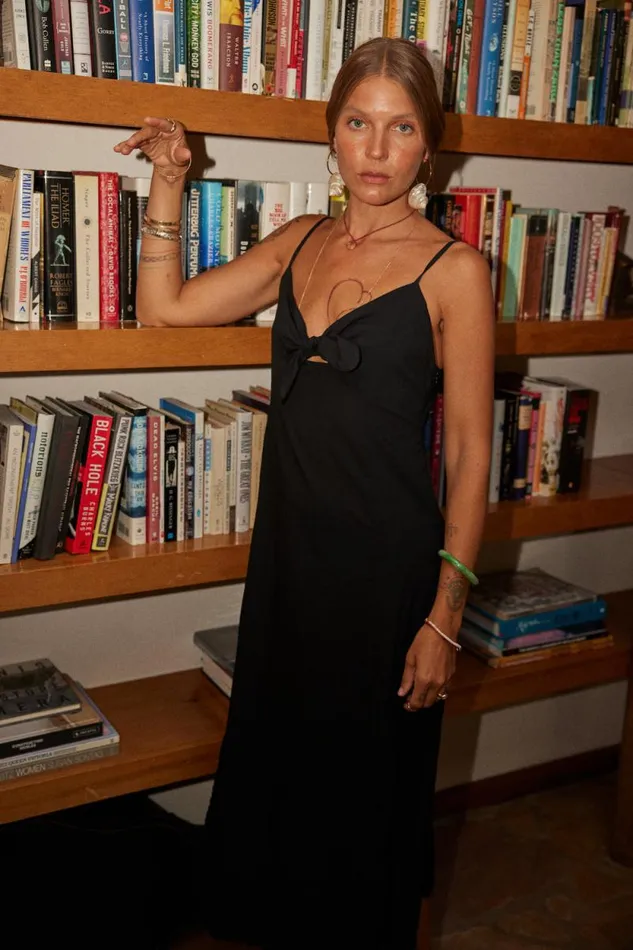 Women Natalie Martin Dresses Sophie Dress Black Silk