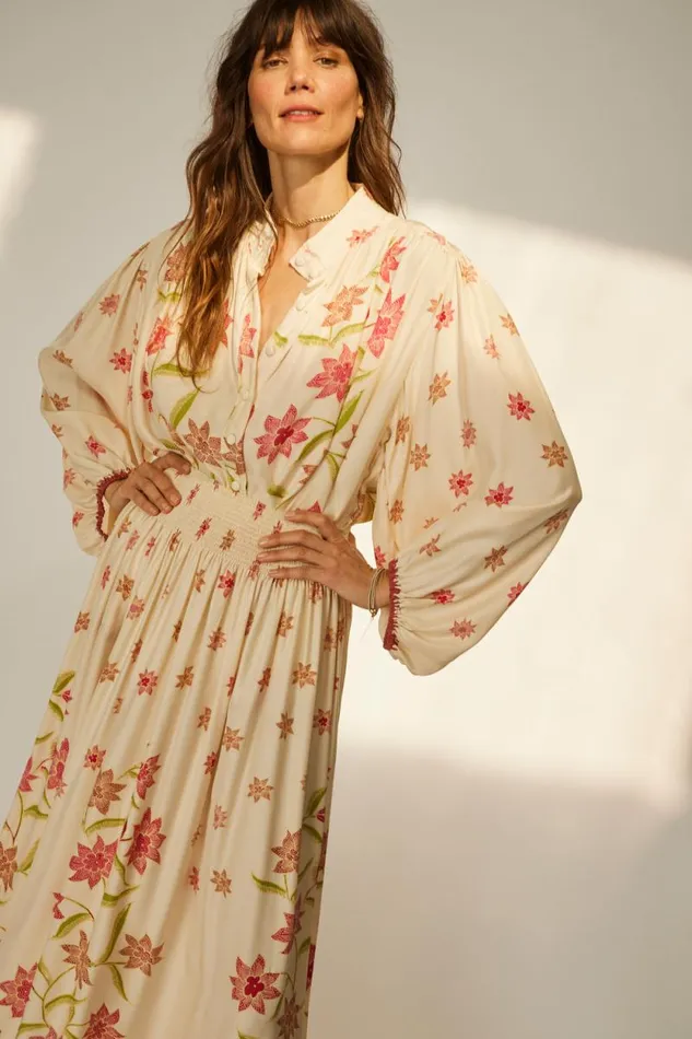 Women Natalie Martin Tops Iris Top Starflower Cream
