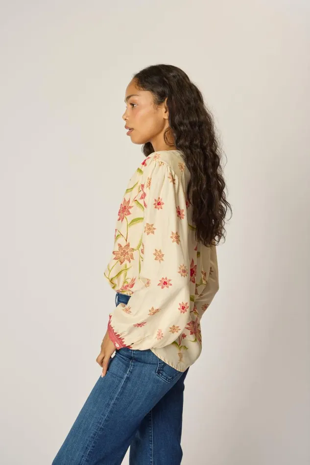 Women Natalie Martin Tops Tolan Shirt Starflower Cream