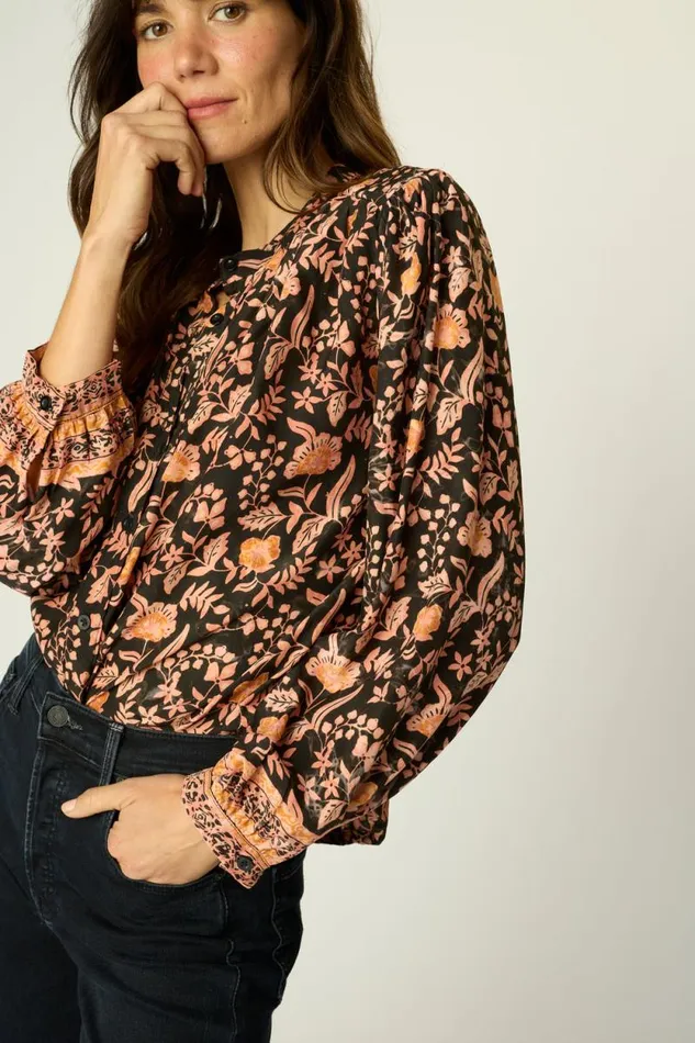Women Natalie Martin Tops Tolan Shirt Sweet Autumn Black