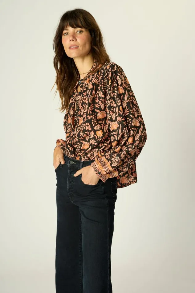 Women Natalie Martin Tops Tolan Shirt Sweet Autumn Black