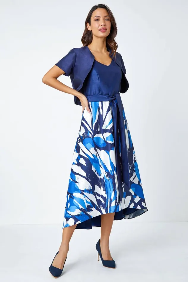 Women Navy Short Cropped Bolero Roman Occasionwear
