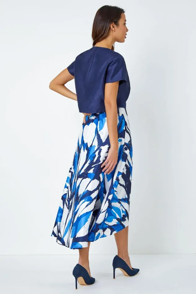 Women Navy Short Cropped Bolero Roman Occasionwear