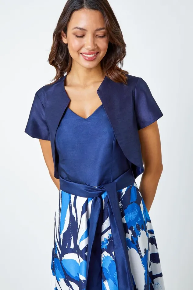 Women Navy Short Cropped Bolero Roman Occasionwear