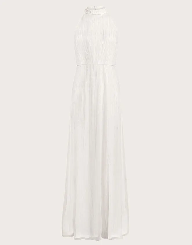 Women Nikita Embellished Halter Bridal Dress Ivory Monsoon Dresses