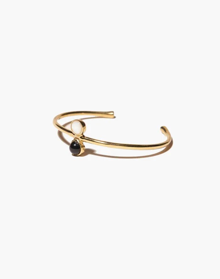 Women Odette Double Aura Bracelet With Mother Of Pearl And Black Onyx Brass Madewell Bracelets Women Odette Double Aura Bracelet With Mother Of Pearl And Black Onyx Brass Madewell Bracelets