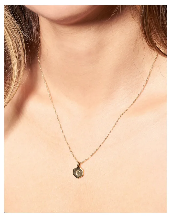 Women Odette New York Hex Monogram Necklace Black Madewell Necklaces Women Odette New York Hex Monogram Necklace Black Madewell Necklaces