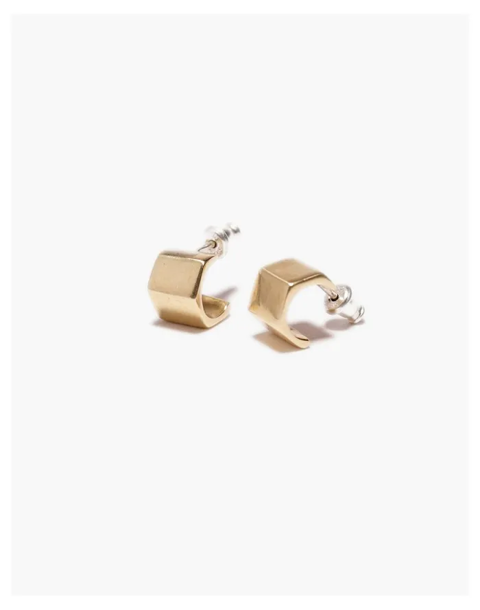 Women Odette New York Verrou Hoop Earrings Gold Madewell Earrings