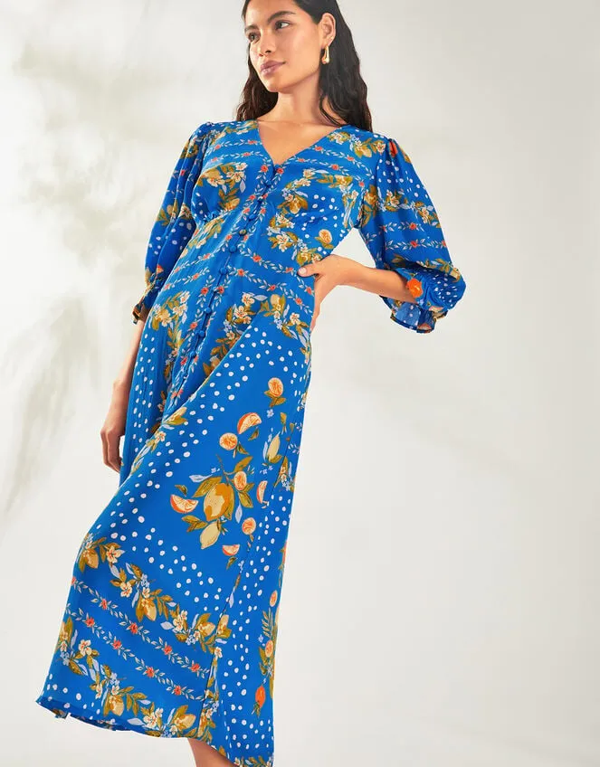 Women Paloma Tea Dress Blue Monsoon Dresses