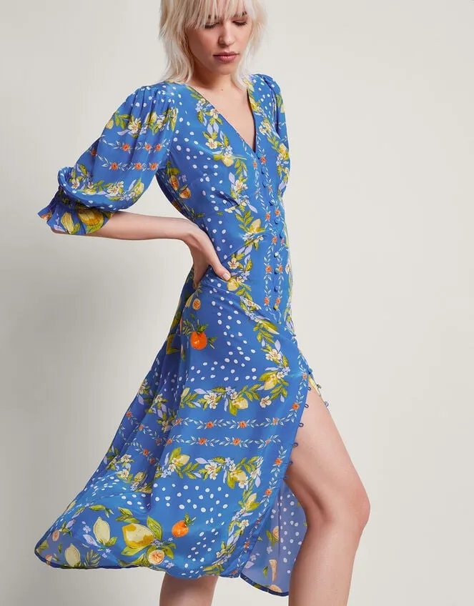 Women Paloma Tea Dress Blue Monsoon Dresses
