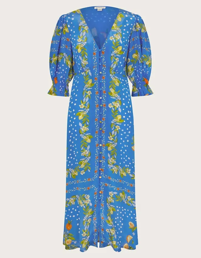 Women Paloma Tea Dress Blue Monsoon Dresses