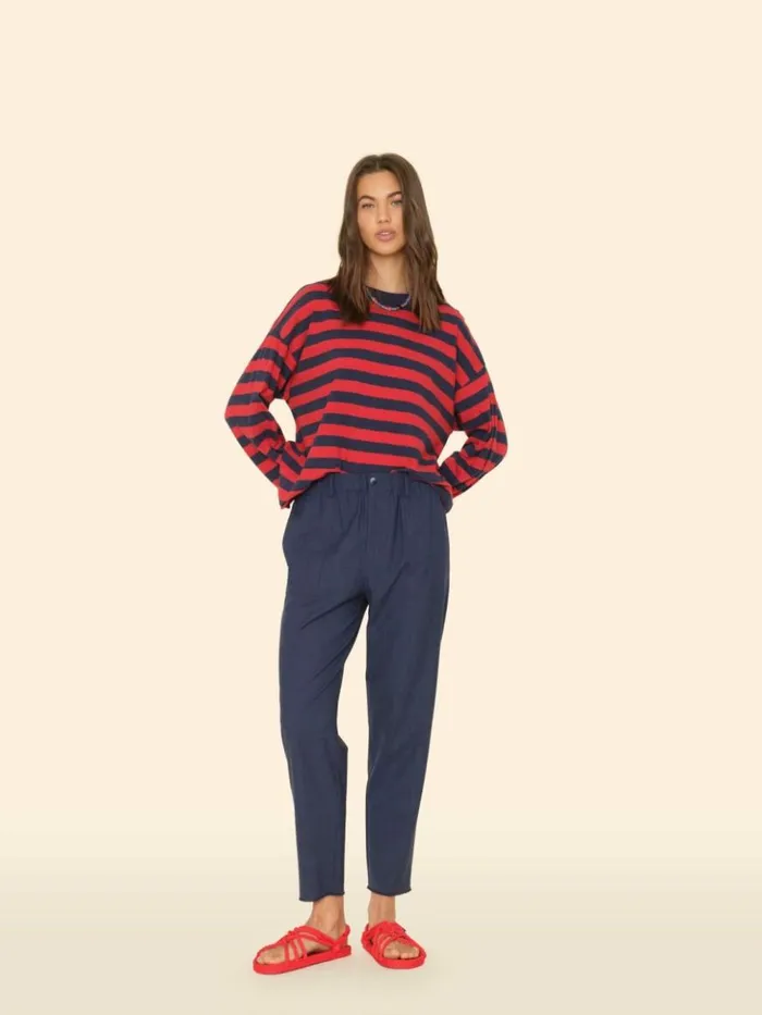 Women Pants and Jumpsuits Xirena Navy Melange Mercer Pant