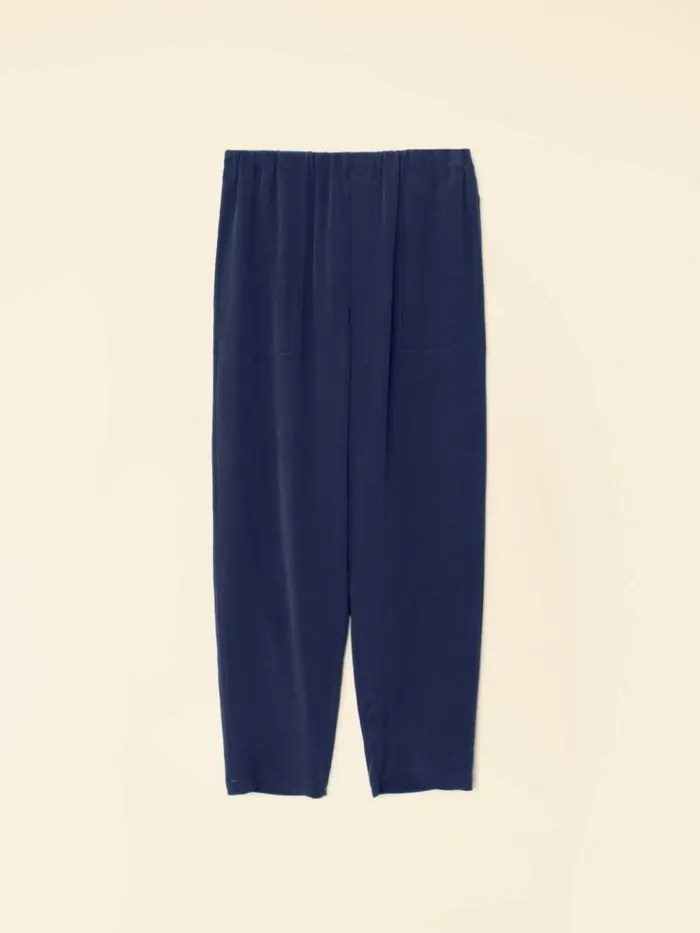 Women Pants and Jumpsuits Xirena Navy Mercer Silk Pant