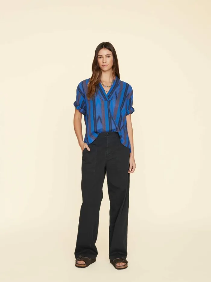 Women Pants and Jumpsuits Xirena Washed Black Morleigh Twill Pant