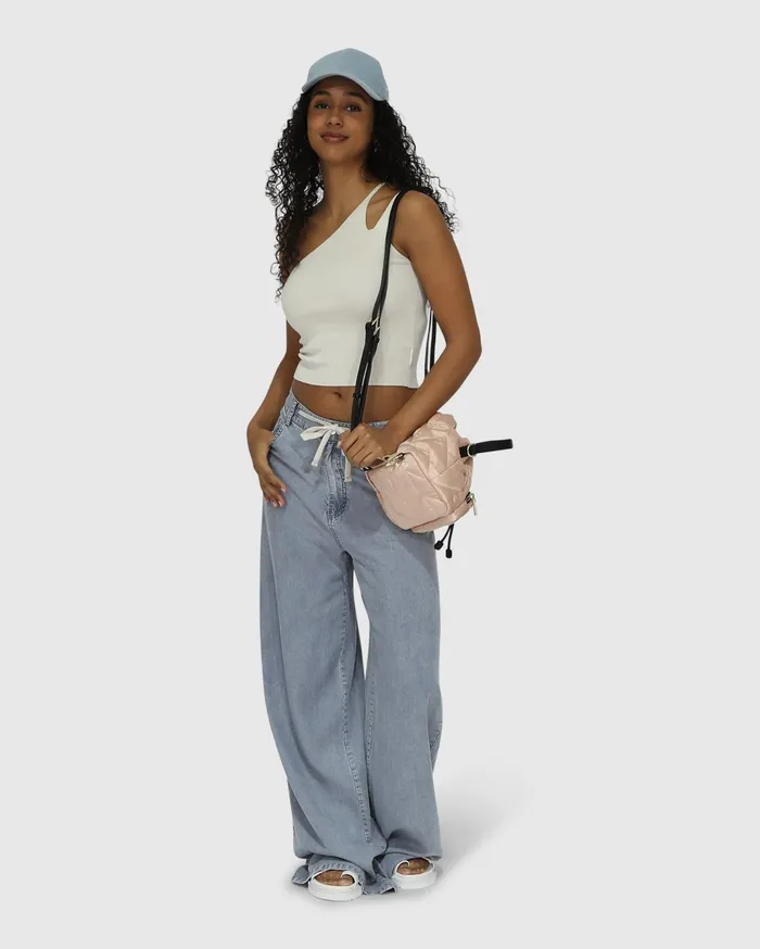 Women Pants and Skirts Belle and Bloom Set On You Wide Leg Pant 8211 Stonewash