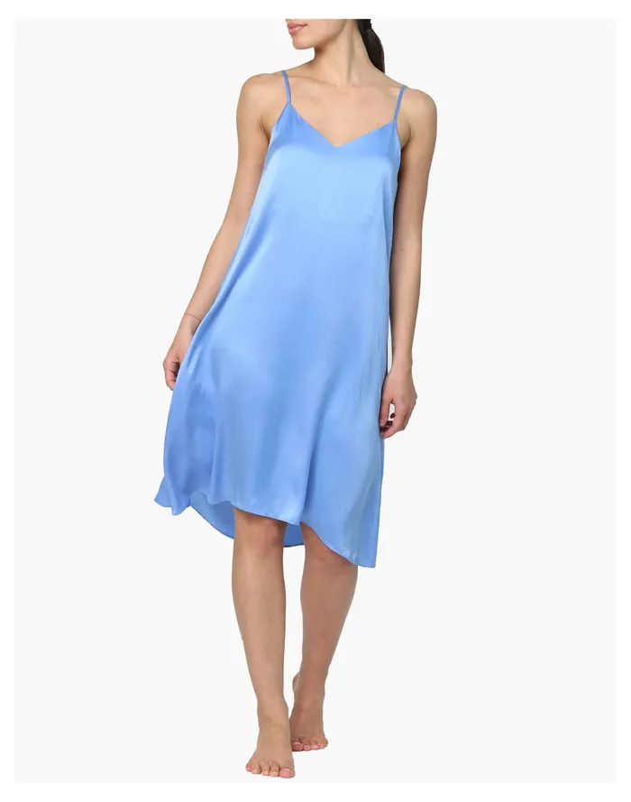 Women Papinelle Sleepwear Washable Silk Slip Nightie Blue Madewell Pajamas Women Papinelle Sleepwear Washable Silk Slip Nightie Blue Madewell Pajamas