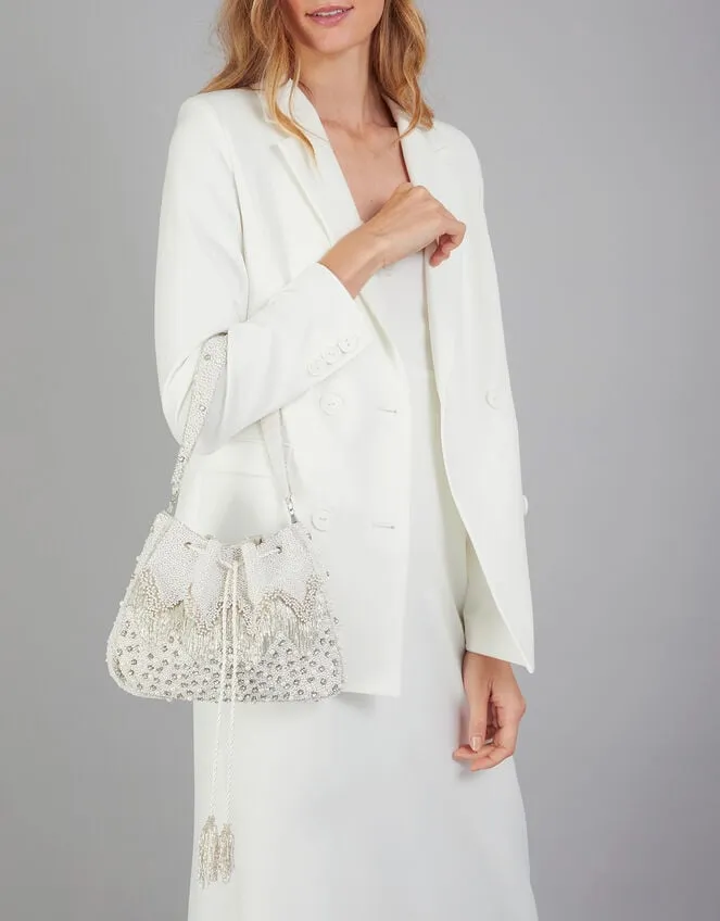 Women Pearly Embellished Pouch Bag Monsoon Bags and Purses