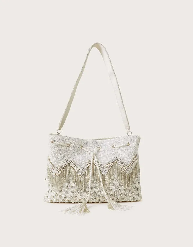 Women Pearly Embellished Pouch Bag Monsoon Bags and Purses