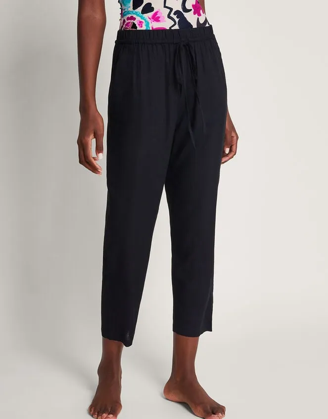 Women Penina Crop Trousers Black Monsoon Beachwear and Swimwear