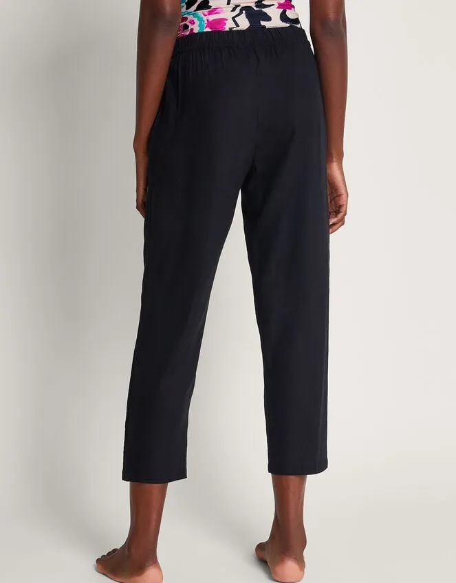 Women Penina Crop Trousers Black Monsoon Beachwear and Swimwear