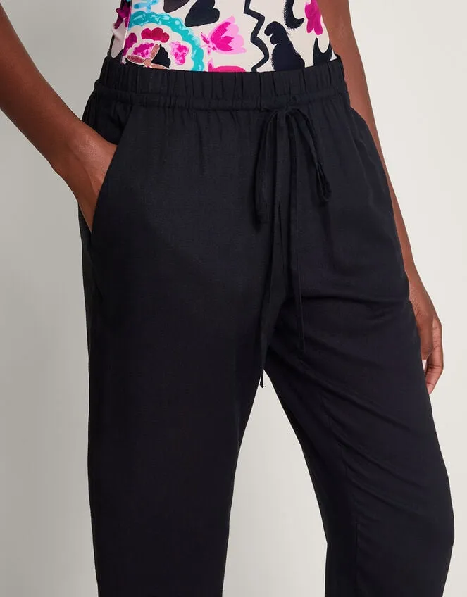 Women Penina Crop Trousers Black Monsoon Beachwear and Swimwear
