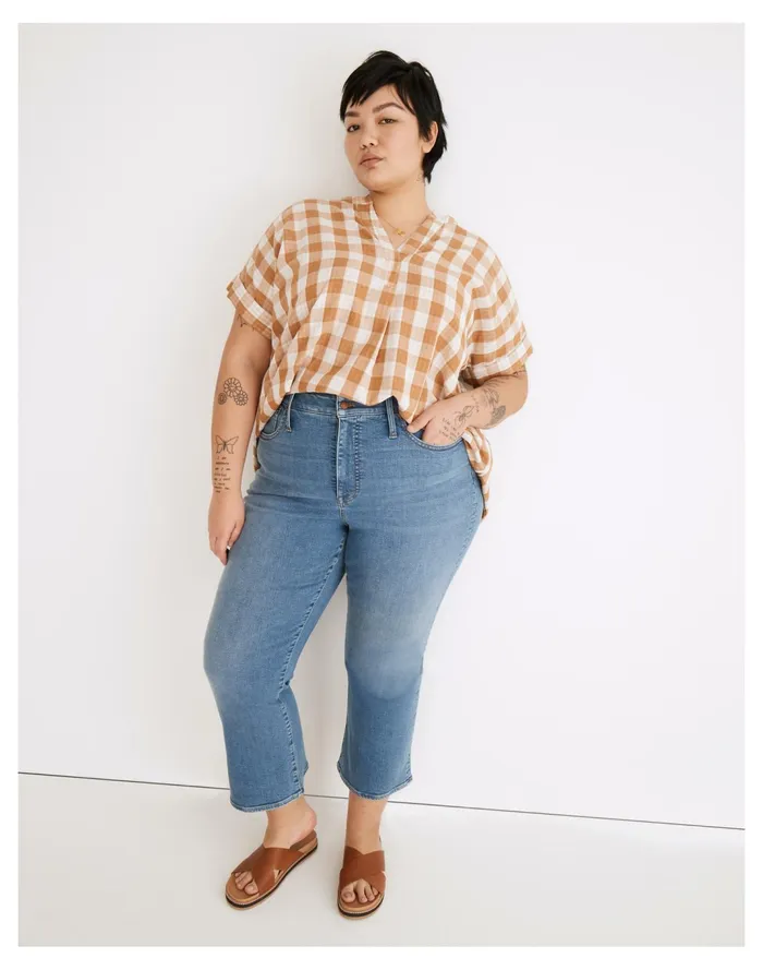 Women Plus Cali Demi Boot Jeans In Dorrance Wash Dorrance Wash Madewell Jeans