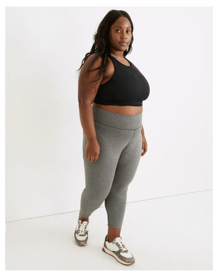 Women Plus Curvy MWL Form High Rise 25034 Leggings In Heathered Charcoal Hthr Charcoal Madewell Activewear