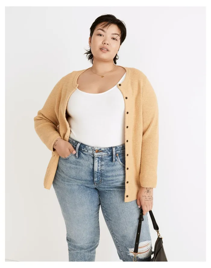 Women Plus Halstead Square Neck Sweater Tank Autumn Gold Madewell Sweaters
