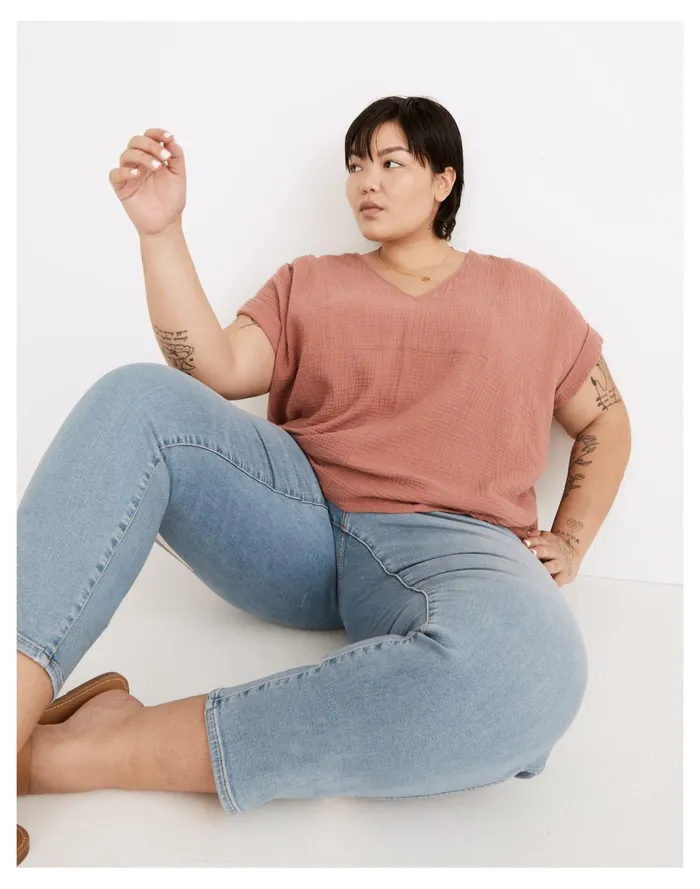 Women Plus Lightspun Westing Shirt Vintage Quartz Madewell Tops and Shirts