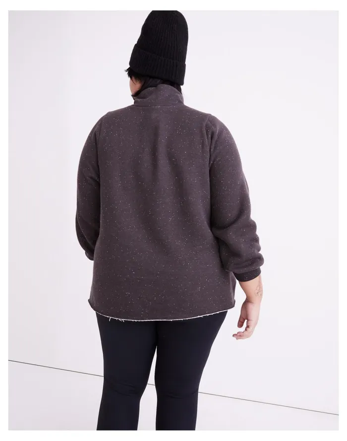 Women Plus MWL Betterterry Relaxed Turtleneck Sweatshirt Hthr Donegal Charcoal Madewell MWL Athleisure Women Plus MWL Betterterry Relaxed Turtleneck Sweatshirt Hthr Donegal Charcoal Madewell MWL Athleisure