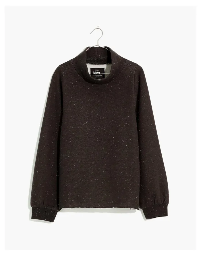 Women Plus MWL Betterterry Relaxed Turtleneck Sweatshirt Hthr Donegal Charcoal Madewell MWL Athleisure Women Plus MWL Betterterry Relaxed Turtleneck Sweatshirt Hthr Donegal Charcoal Madewell MWL Athleisure