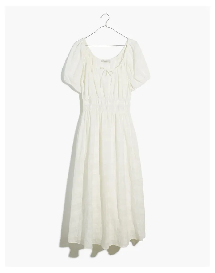 Women Plus Sophia Midi Dress In Seersucker Check Lighthouse Madewell Dresses Women Plus Sophia Midi Dress In Seersucker Check Lighthouse Madewell Dresses