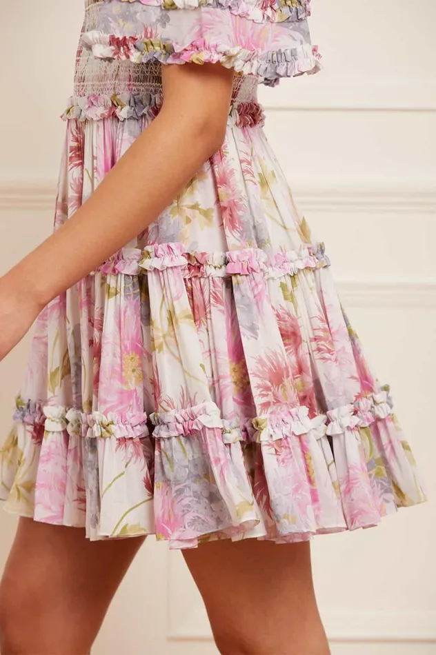 Women Printed Dresses Needle and Thread Hummingbird Chiffon Smocked Micro Mini Dress Multi Women Printed Dresses Needle and Thread Hummingbird Chiffon Smocked Micro Mini Dress Multi