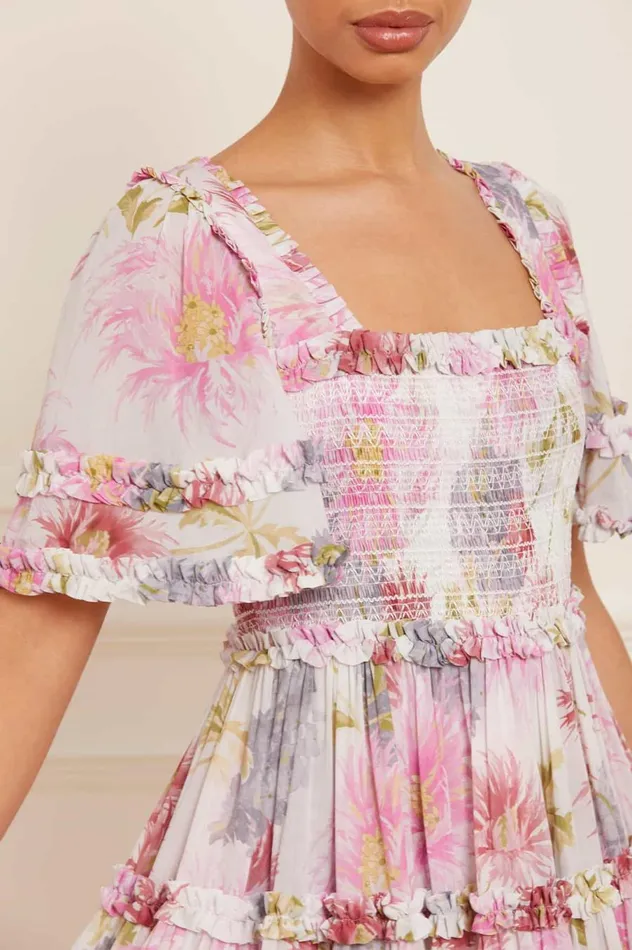 Women Printed Dresses Needle and Thread Hummingbird Chiffon Smocked Micro Mini Dress Multi Women Printed Dresses Needle and Thread Hummingbird Chiffon Smocked Micro Mini Dress Multi