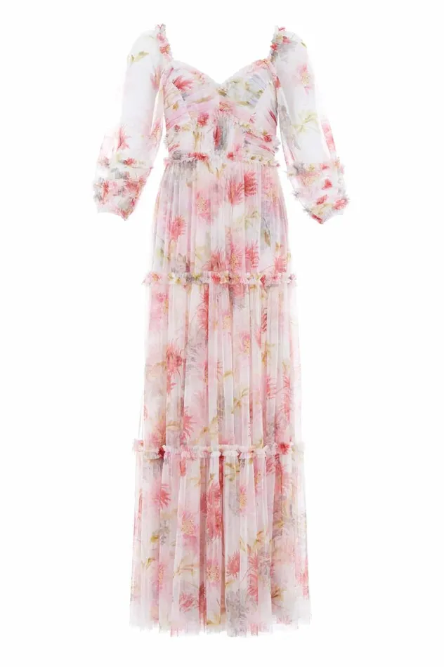 Women Printed Dresses Needle and Thread Hummingbird Iris Bloom Gown Multi Women Printed Dresses Needle and Thread Hummingbird Iris Bloom Gown Multi