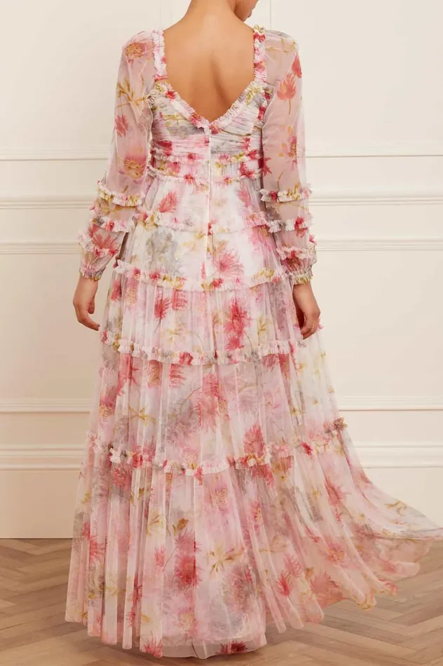 Women Printed Dresses Needle and Thread Hummingbird Iris Bloom Gown Multi Women Printed Dresses Needle and Thread Hummingbird Iris Bloom Gown Multi