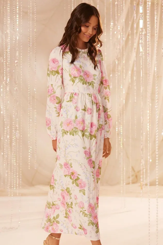 Women Printed Dresses Needle and Thread Rose Bluebell Ankle Dress Multi